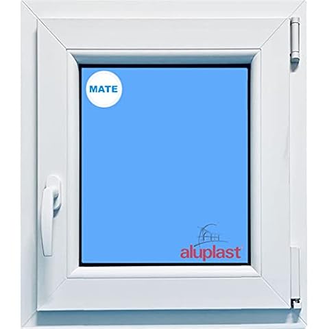 ECO-BLU Ventana PVC 600x800 Blanca Oscilobatiente Vidrio Mate Cover