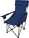 normani Sehr Stabiler Klappstuhl Campingstuhl Angelstuhl mit Getränkehalter, Abnehmbarer Polsterung Tragetasche - bis zu 150 kg Farbe Dunkelblau