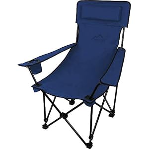 normani Very stable folding chair, camping chair, fishing chair with drink holder, removable padding, carry bag, up to 150 kg