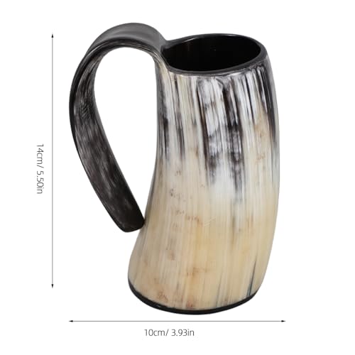 Jarra de cuerno pequeña de 200 ml para cerveza vaso vintage resistente de bar 3