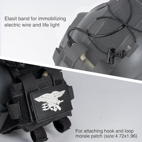 Bolsa tática IDOGEAR MK2 para capacete com contrapeso para bateria NVG, bolsa de acessórios universa