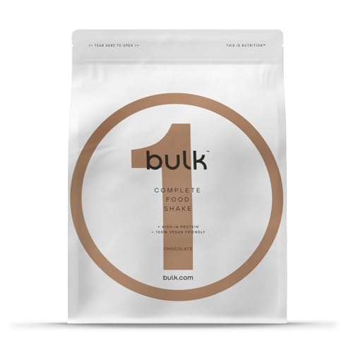 Bulk 1 Complete Food Shake, Complete Meal, 30 Meals, Vegan, Chocolate, 3 kg
