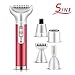 Produktbild Elektrorasierer für Frauen, Rasierer Damen Rasiermesser 5 in 1 für Beine Bikini Facial Nose Ears Augenbrauen Körperhaarschneider Cordless USB Rechargeable Shaver