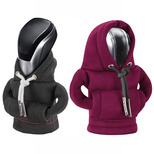 Gear Shift Hoodie Cover, Universal Shift Knob Hoodie, Mini Hoodie for Car Shifter, Automotive Interior Cute Gadgets, Car Accessories and Decorations