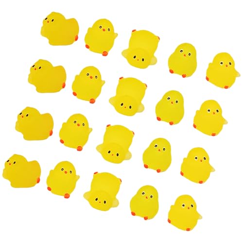 Shntig Statua di pulcino luminescente, accessori da giardino, si illumina al buio, piccola figura per nascondere fai da te case delle bambole decorazioni luminescenti minis resina pollo