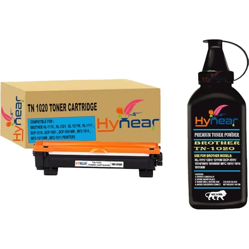 Image of TN-1020 Toner Cartridge with Powder Compatible for Brother HL-1111, HL-1201, DCP-1514, DCP-1601, DCP-1616NW, MFC-1811, MFC-1814 Printers ( Toner Cartridge + Powder-1)