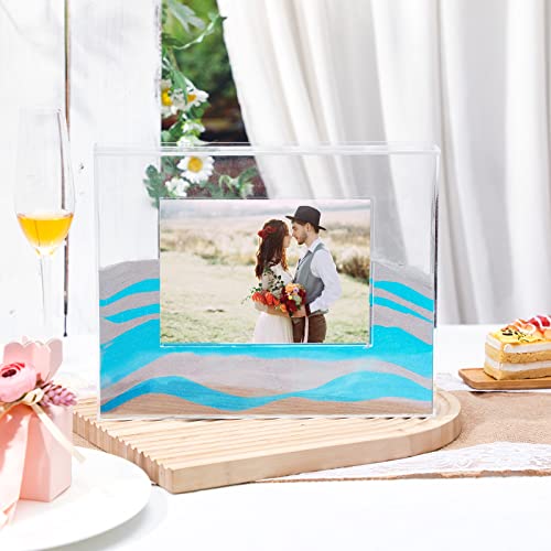 Queekay Wedding Unity Sand Ceremony Photo Frame Clear Acrylic Sand Ceremony Shadow Box With Picture Frame For Wedding Decorations Home Decor Keepsake (Classic Style) #TOP3