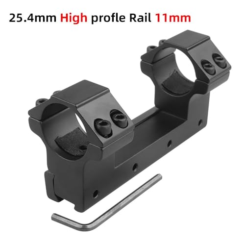25,4/mm Podwójny Pierścień Wspornikowy Jednoczęściowy Wysoki Profil Montażowy Do Lunety 11 Mm, Aluminiowy Wspornik Zaciskowy Do Rurki(21mm-High)