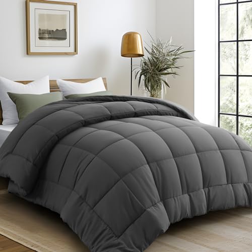 DUANDAUN Bettdecke 220 x 240cm 4 Jahreszeiten Bettdecke,Mikrofaser Steppdecke, Weiche und Bequeme Ganzjahresdecke, Deal für Allergiker, Dunkelgrau DUANDAUN Bettdecke 220 x 240cm 4 Jahreszeiten Bettdecke,Mikrofaser Steppdecke, Weiche und Bequeme Ganzjahresdecke, Deal für Allergiker, Dunkelgrau