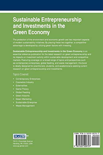 Sustainable Entrepreneurship And Investments In The Green Economy (Advances In Business Strategy And Competitive Advantage) #TOP1