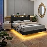 【Tête de lit multifonctionnelle】 Conçu pour le confort et la praticité, ce lit intègre un port de charge USB pour garder vos appareils prêts à l'emploi. Un espace de rangement caché dans la tête de lit offre une solution discrète pour organiser vos objets personnels.