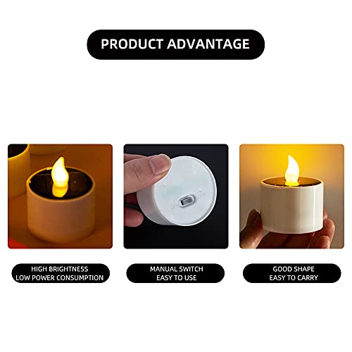 Zhaofubao Solar Candles Flameless Candle Lights,Solar Rechargeable Tea Wax Lamp,6 Flameless Candle Light, Suitable For Wedding, Valentine's Day, Halloween, Christmas, Garden Decoration, Etc. #TOP3