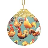 Accessoires inclus : chaque colis comprend un joli pendentif rond imprimé coq poulets, un anneau en métal et une corde élastique (environ 25 cm), vous donnant tout ce dont vous avez besoin pour une installation simple.