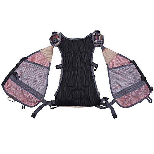 Fly Fishing Vest Pack Adjustable Fishing Backpack (Khaki ) #TOP6