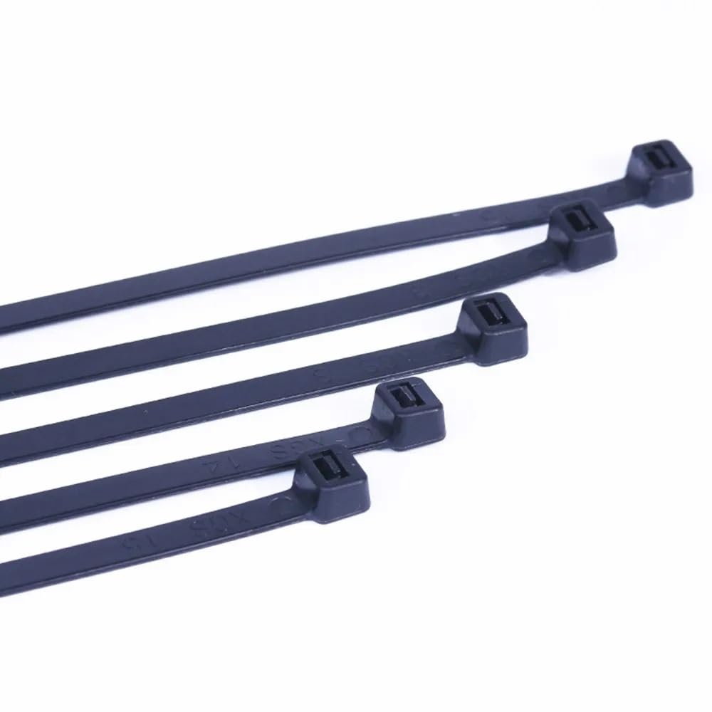 Bridas de Nailon autoblocantes de 3,6 mm de Ancho, Color Negro, 250/500 Unidades(500pcs 5x200mm)