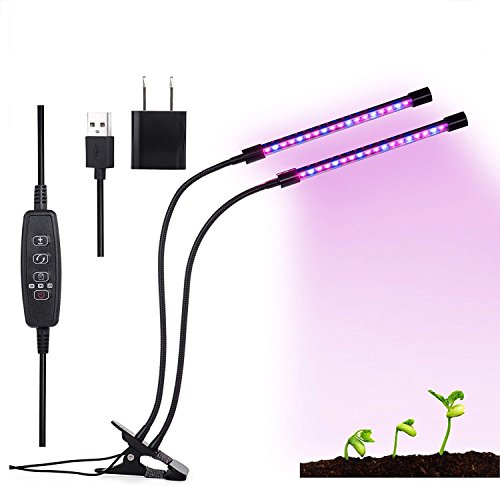 Garden4Ever Grow Light, 36 LED Full Spectrum Plant Lights 3/9/12H Timer 5 Dimmable