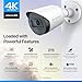 Amcrest 4K Analog Outdoor Security Camera, Bullet 4K (8MP) @15fps, CCTV-Coax-BNC, 98ft Night Vision, IP67 Metal, 125° Angle, Mic, White (Not an IP Camera) (DVR Required, Not Included) (AMC4KBC28-W-V3)