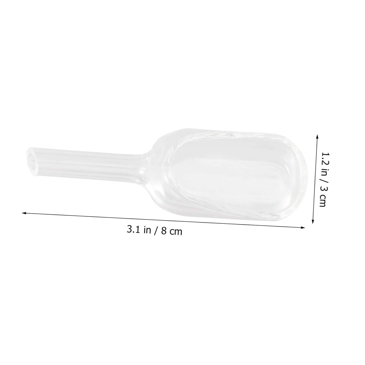LIFKOME Glass Weighing Boat Measuring Spoon Weighing Vessel for Gram Measurementspoons Lab Instrument