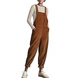 【Caractéristiques】 : salopette longue en cordon pour femme dans une coupe décontractée, dispose de bretelles avec bouton, de jolies poches pour contenir de petites choses, ce qui facilite la mise en valeur de votre silhouette. La couleur unie vintage peut être assortie à toutes sortes de hauts pour un look quotidien unique