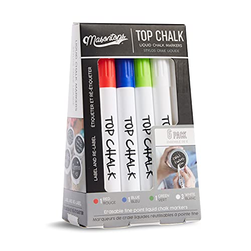 Masontops Liquid Chalk Markers Top Chalk 6Pk, 1 EA