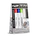 Top Chalk - Professional Liquid Chalk Ink Marker Pens - 6 Pack Fine-Tip (Blue, Green, Purple, Red and 2 x White)