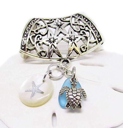 Starfish Scarf Pendant - Seashell Scarf Slide - Beach Gifts for Her4