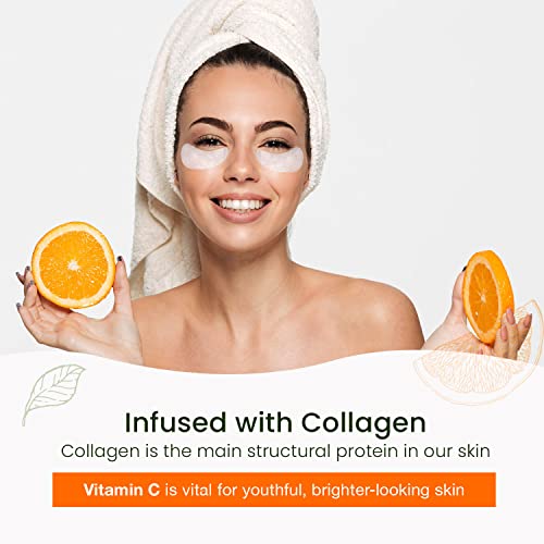Natural Chemist Vitamin C & Collagen Under Eye Patches - Reduce Dark Circles And Puffiness, Fine Lines & Wrinkles, Anti Aging Under Eye Pads - Cruelty Free Korean Skincare For All Skin Types - 5 Pairs #TOP4