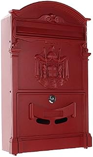 Traditional Style red Post Box with Regal Crest Letter Box Mail Box Steel