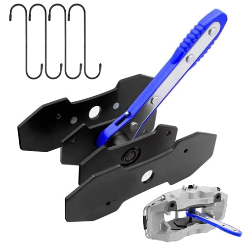 GIAK Set di 7 utensili per il ripristino del pistone del freno, pinza freno a cricchetto, con 4 ganci di ricambio per pinza freno per la riparazione di freni auto (B)