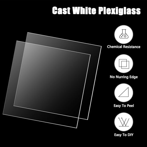 6 hojas acrílicas transparentes 12x12 pulg 3 mm miniatura 5
