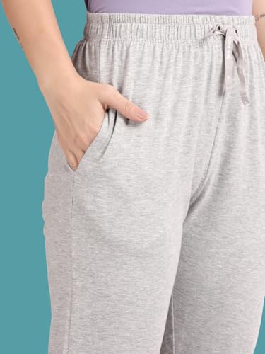 Image of TWIN BIRDS Women Cotton Textured Night Pant | Pyjama Loungewear Sleepwear