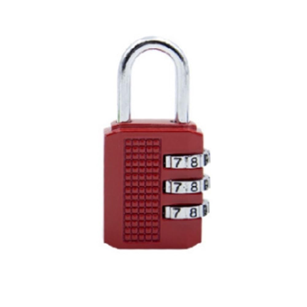 Suitcase Locks, Security Combination Padlock Multicolor for Luggage Backpack(Rosso)
