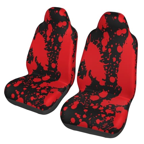 ANFXIEDU Horror Blood Splatter Car Seat Covers
