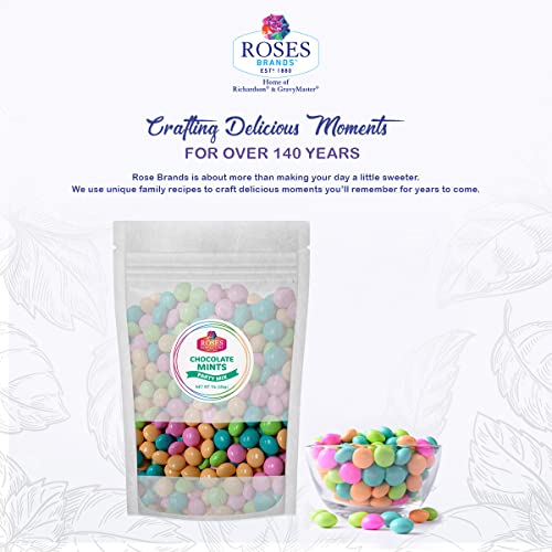 Roses Brands: Gourmet Chocolate Mints - 1 , 1Lb Bag - Bulk, Resealable Bag - Kosher - Great Party Celebration Candy For Easter, Weddings Or Baby Showers #TOP5