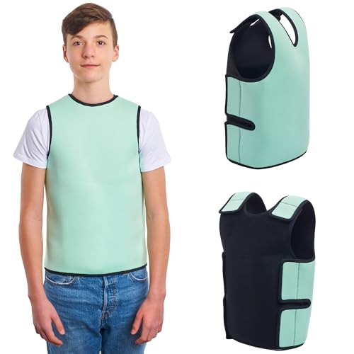 Gewichtsweste Kinder ADHS | Autismus-Sensorik-Kleidung | bequemer wohliger Druck für sicheres Gefühl | Beruhigung Kinder | ADHS Hilfsmittel | Autismus Hilfsmittel |Compression vest (Large Green)
