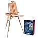 U.S. Art Supply Coronado French Style Easel & Sketchbox with 12" Drawer, Wooden Pallete & Shoulder Strap