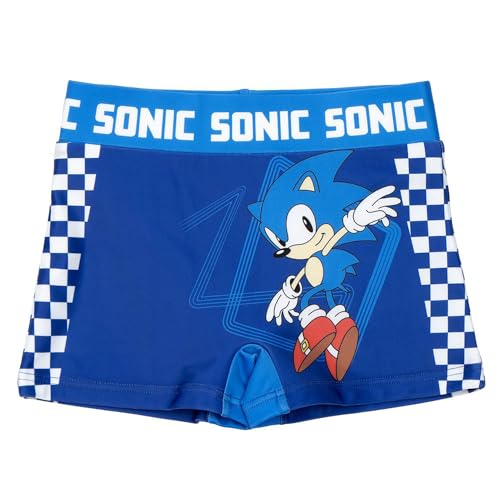 CERDÁ LIFE'S LITTLE MOMENTS Bañador Infantil de Sonic - Color Azul - Talla 8 Años - Bañador Niño Fabricado en 85% Poliéster y 15% Elastano de 210 gsm - Producto Original Diseñado en España