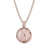 rosenquarz schmuck gold Paradise-Anhänger 10 mm mit Rosenquarz