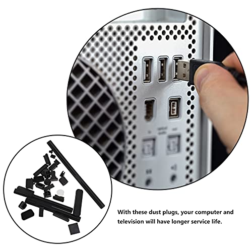 Hemobllo 29pcs portátil portador de carga à prova de poeira plugues de poeira de televisão útil