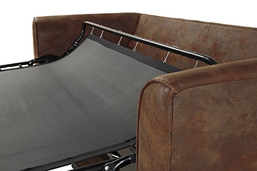 American Furniture Classics 77" Microfiber Palomino Sleeper Sofa in Brown - Image 5