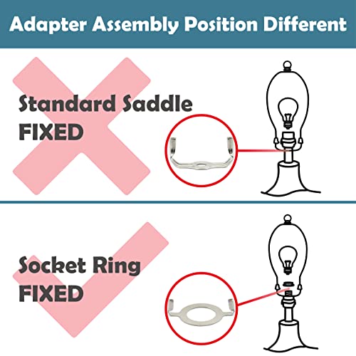 Aspen Creative 20043-32A, 12" Lamp Shade Harp Holder with E26 UNO Fitter Adapter, Includes Solid Steel Bumped Cylinder Finial, 12" Harp, and E26 36mm UNO Fitter in Matte Black Finish, 2 Pack by Aspen Creative - Image 3