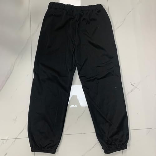 ENVMENST Pull-on Stretch Twill Pants, Elasticized Drawstring Waistband, Comfortable Fit Black2