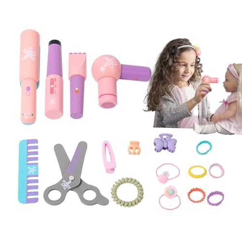 Jeu d'imitation salon de coiffure, jouets en bois pour s'amuser à la maison et à l'école