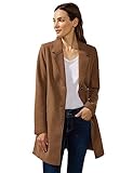 wollmantel braun damen amazon Angenehmes Tragekomfort STREET ONE Damen A201871 Mantel, Rocky Brown, 46