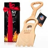 Wood Grill Scraper - Wooden Alternative for A BBQ Grill Brush, Made from Natural Pine Hardwood - Uses The New EasyShape Technology for Safe Cleaning & Bristle Free Barbecue