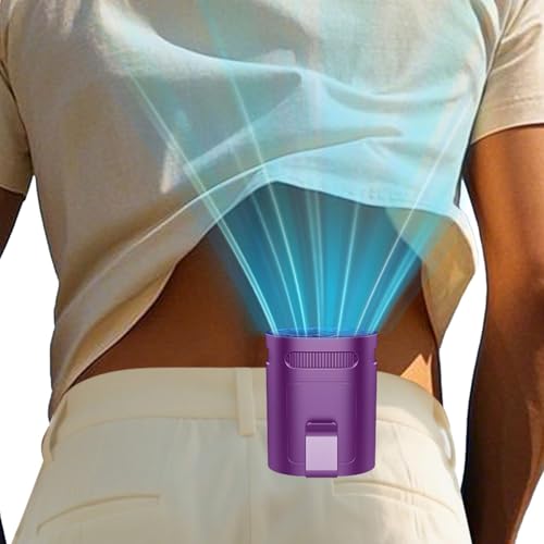 Image of Clip On Fan for Shirt Belt Pants-Mini Lightweight Portable Waist Fan Rechargeable Battery Powered,Hands Free Belt Loop Tshirt Hip