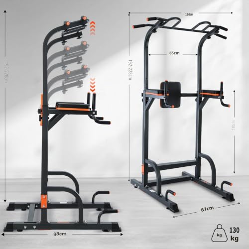 Miniatura 8 de Ise Power Tower - Barra De Tracción Para Silla Romana De Altura Ajustable, Multifunción, Dips Abdominales, Estación De Musculación Para Entrenamiento En Casa, Reposabrazos, Fitness, 150 Kg, Sy-5612