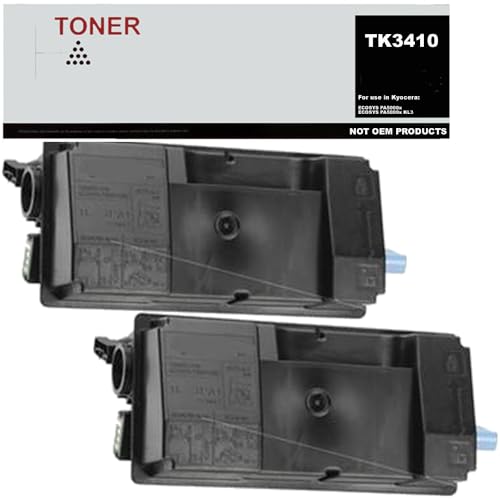 TK3410 lot de 2 toners noirs compatibles Kyocera 1T0C0X0NL0 pour corriger les impressions pâles et floues