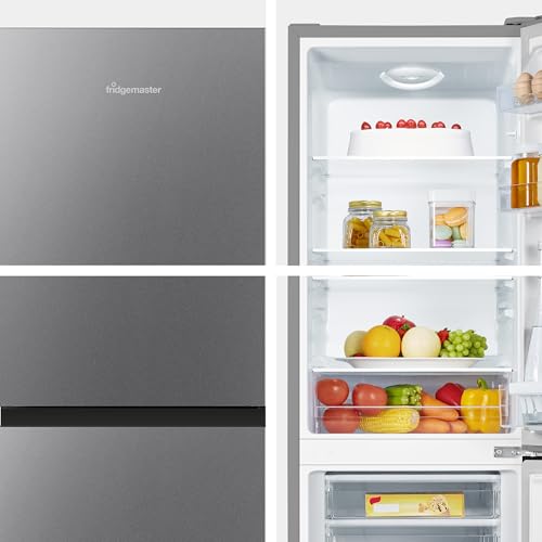 Fridgemaster MC50165EB 50cm Freestanding 60/40 Fridge Freezer - 175-litre capacity with Crisper box - Reversible Door - LED Lighting- 4 Star Freezer Rating - Black - E Rated - Image 5