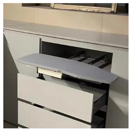 ZFUCMAYL Pull Out Ironing Board,180° Rotation Retractable Iron Board,Wall Mounted Ironing Board W/Silent Track,for Home Apartment and Small Spaces(Color 2)